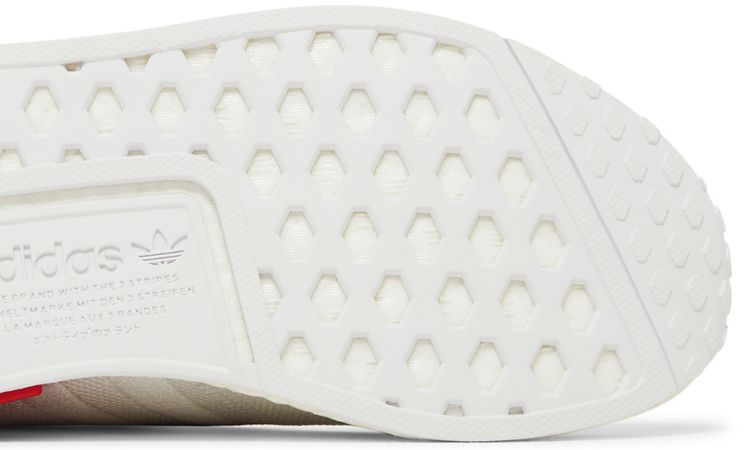 NMD R1 White Vivid Red