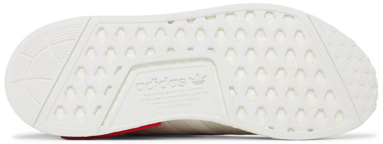 NMD R1 White Vivid Red
