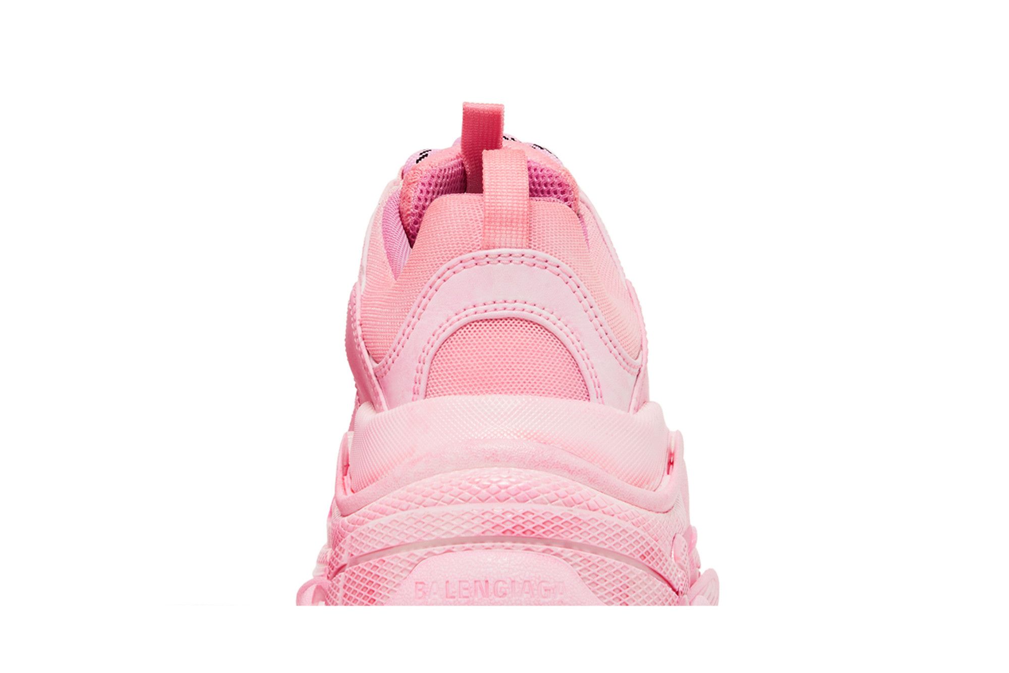 【BALENCIAGA】Women's Triple S Low-Top Sneakers Pink Balenciaga Women's Triple S DIY Metal Artwork Printed