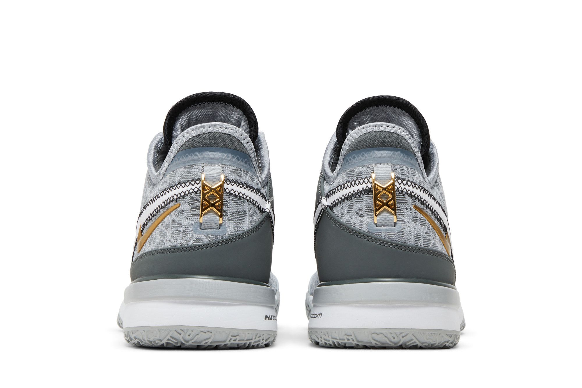 Grey and gold lebrons discount