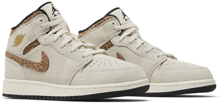 Air Jordan 1 Mid SE GS Brown Elephant