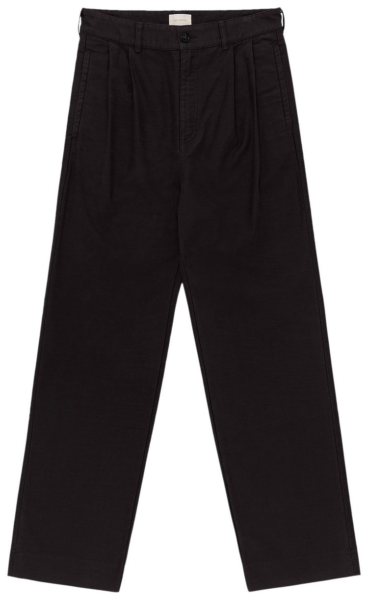 Aime Leon Dore Garment Dyed Double Pleated Pant Jet Black