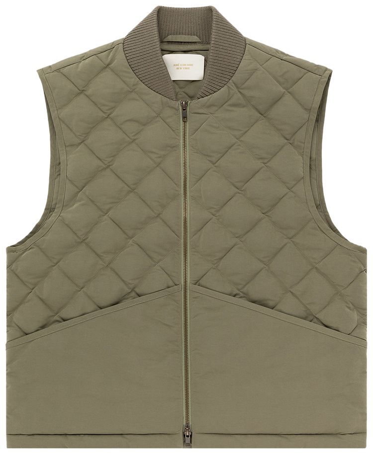 Aime Leon Dore Quilted Vest Sea Grass