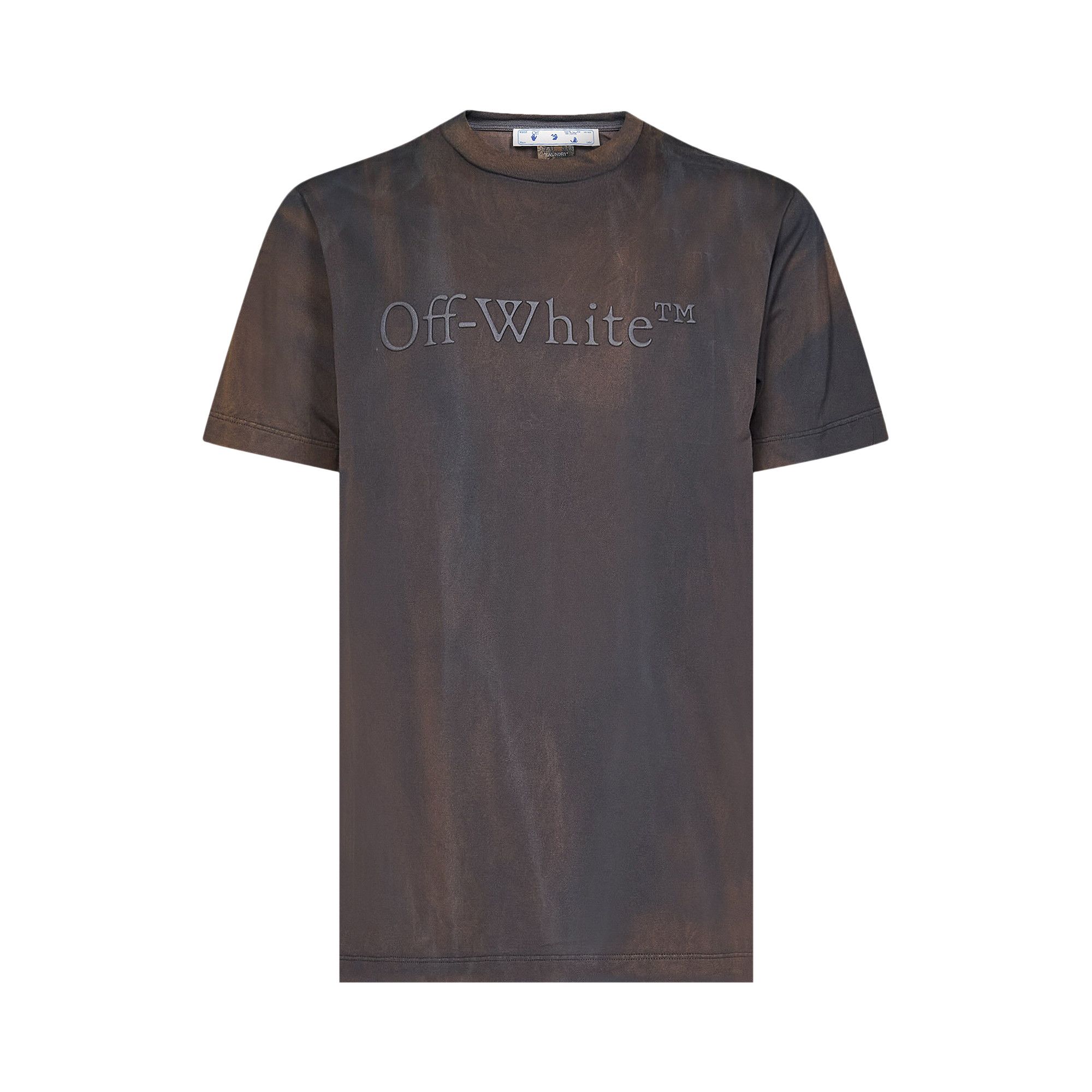 Buy Off-White Bookish Land Slim Short-Sleeve Tee 'Petrol