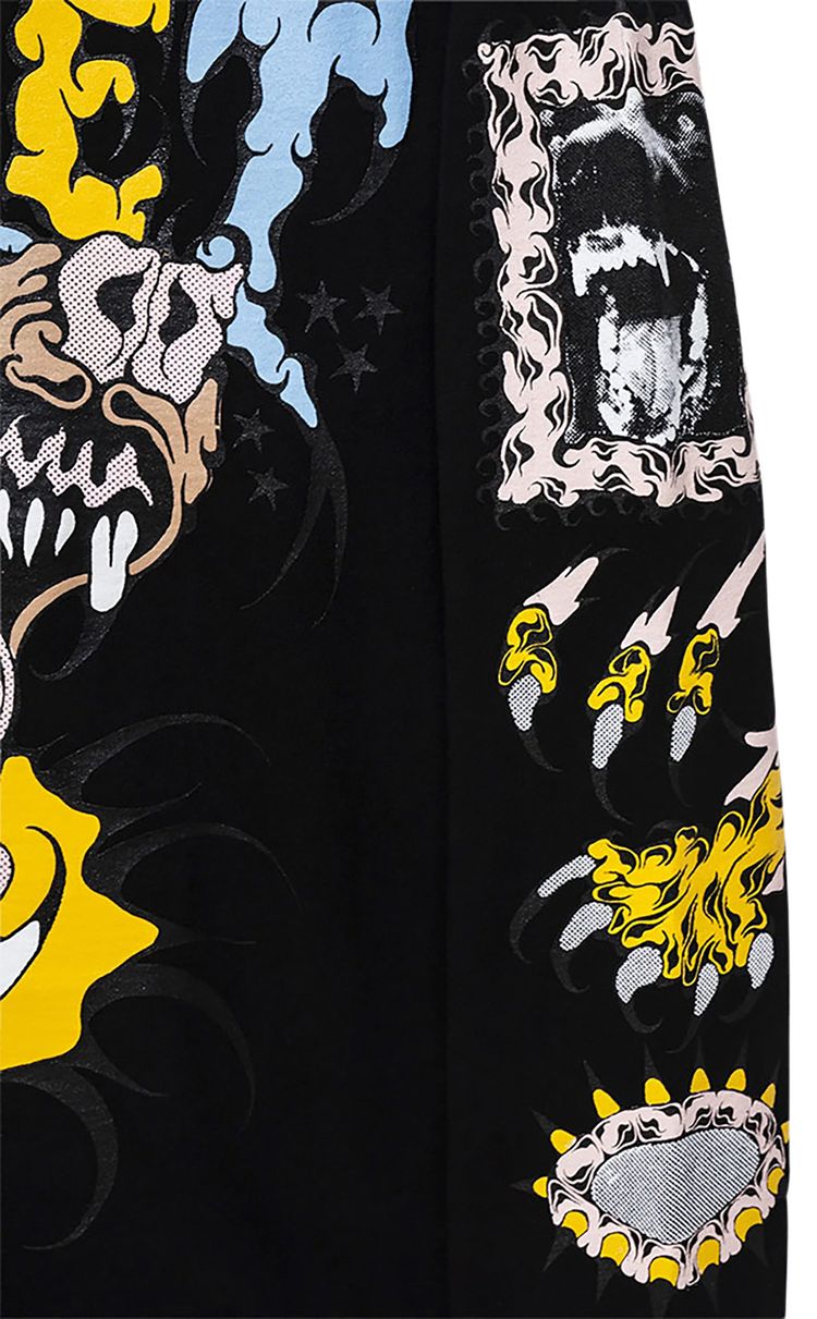 Market Warped Beware Long Sleeve T Shirt Black