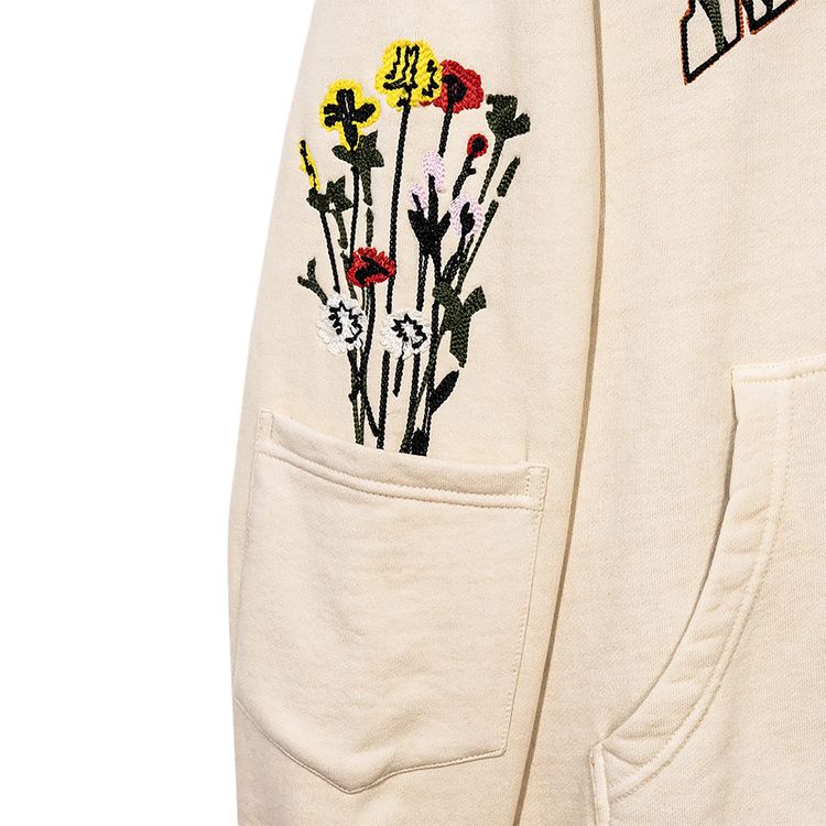 Market Bouquet Pullover Hoodie Ecru