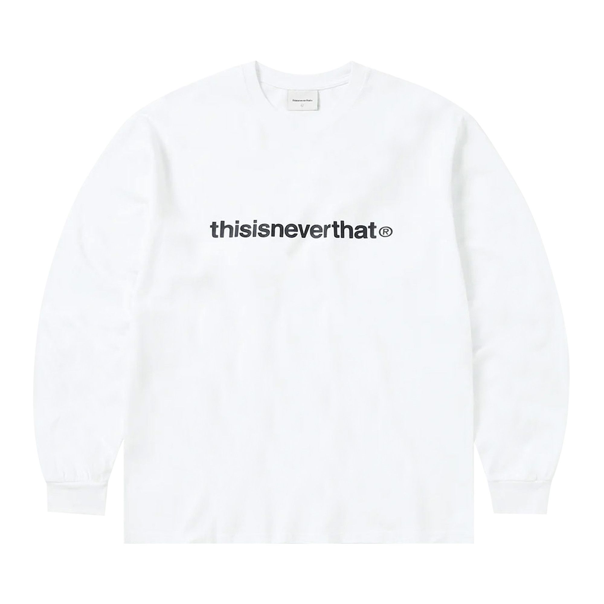 【THISISNEVERTHAT】T-Logo L/S Tee White INTL. Logo Tee - thisisneverthat®