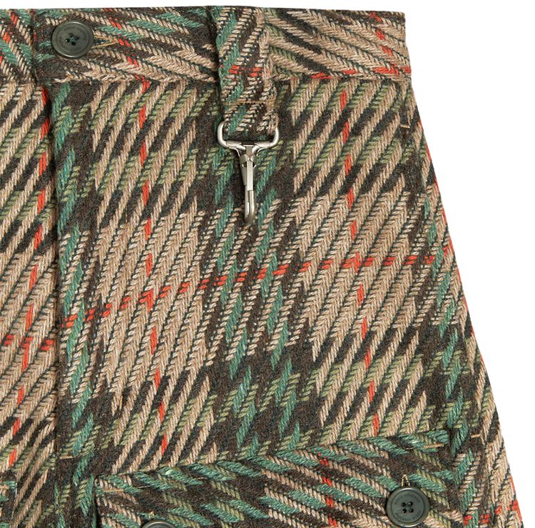 Reese Cooper Knit Plaid Wool Front Pocket Pant Multicolor