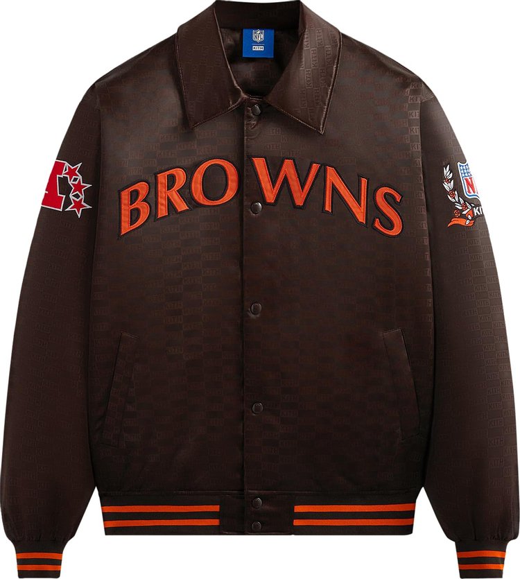 Kith For The NFL: Browns Satin Bomber Jacket 'Zoom'