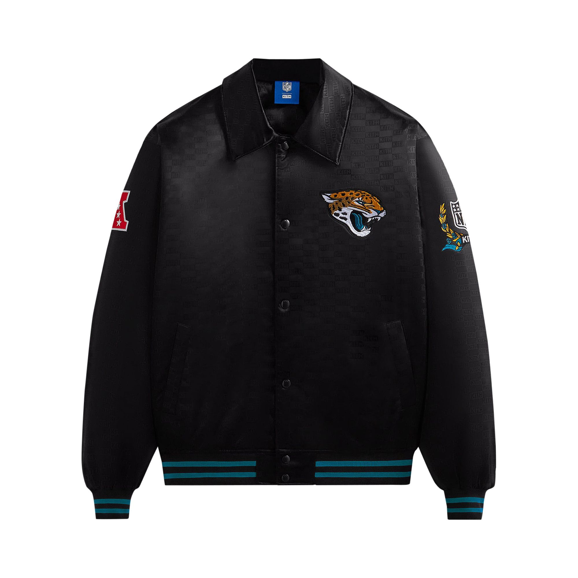 Kith for the NFL: Panthers Satin Bomber Jacket - Black | Parallel