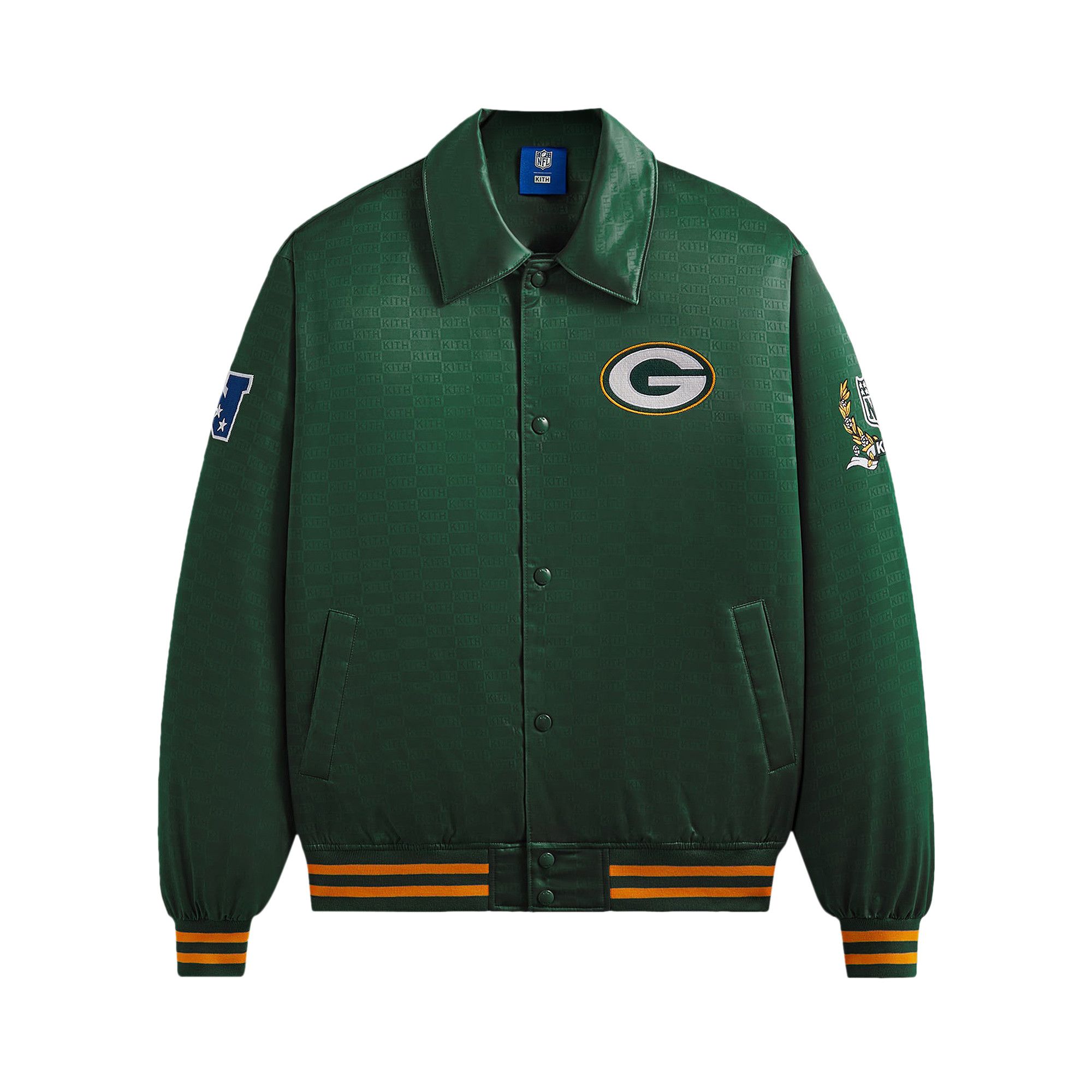 Size xxl Kith For The NFL Packers Satin Bomber Jacket Board