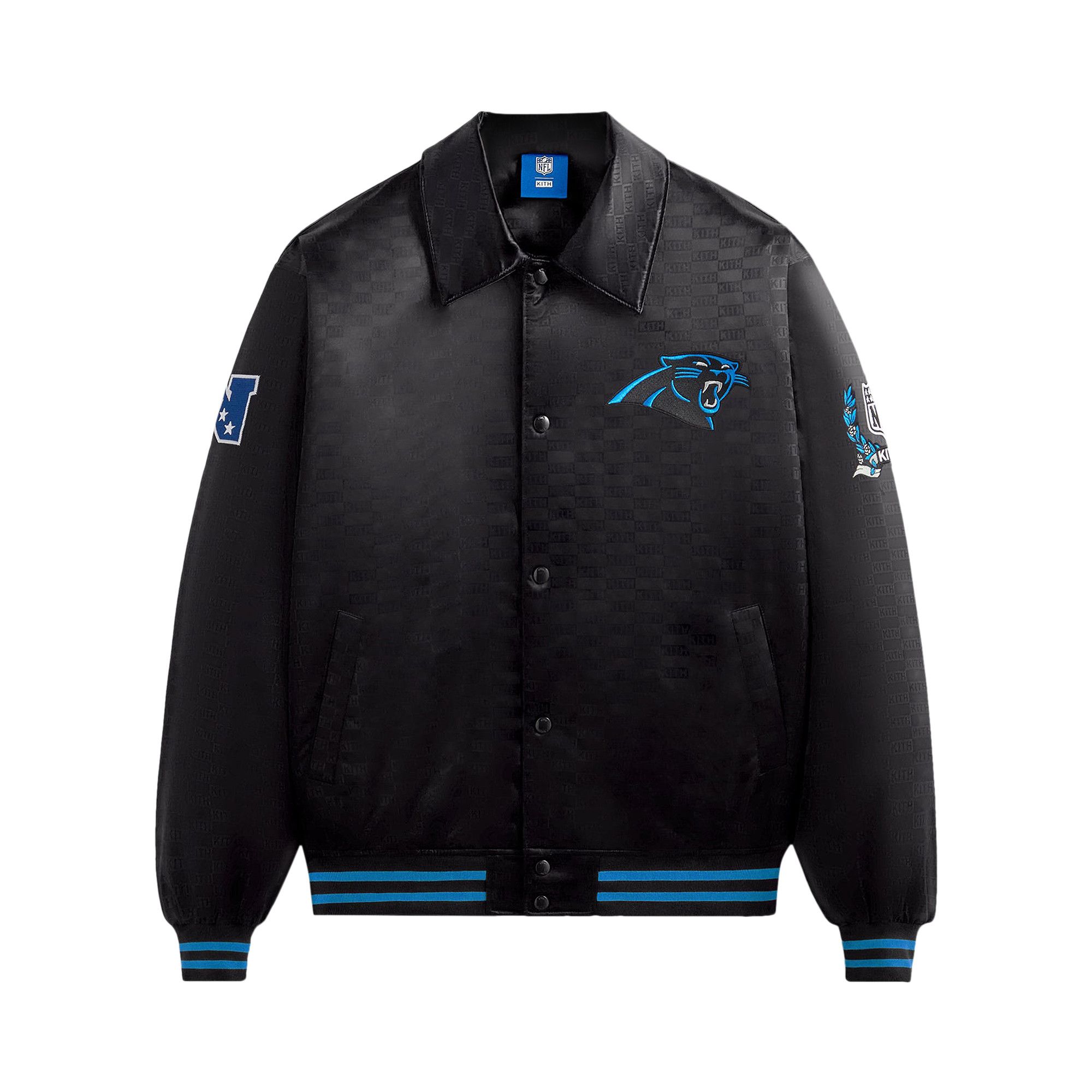 【お1人様1点限り】 The For Kith Buy NFL: 'Black Jacket Bomber Satin Panthers ジャケット・アウター