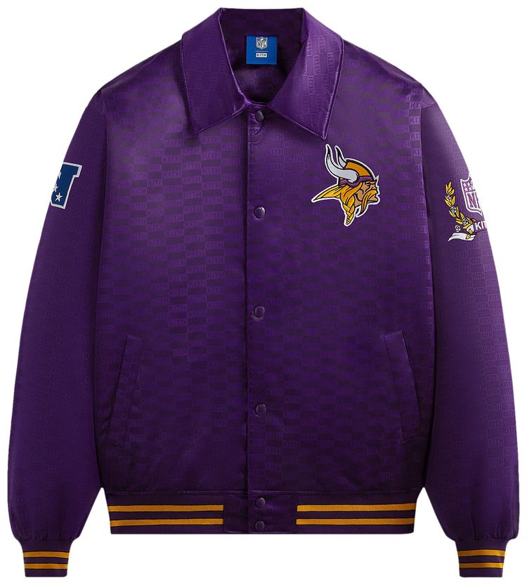 Kith For The NFL Vikings Satin Bomber Jacket Cover