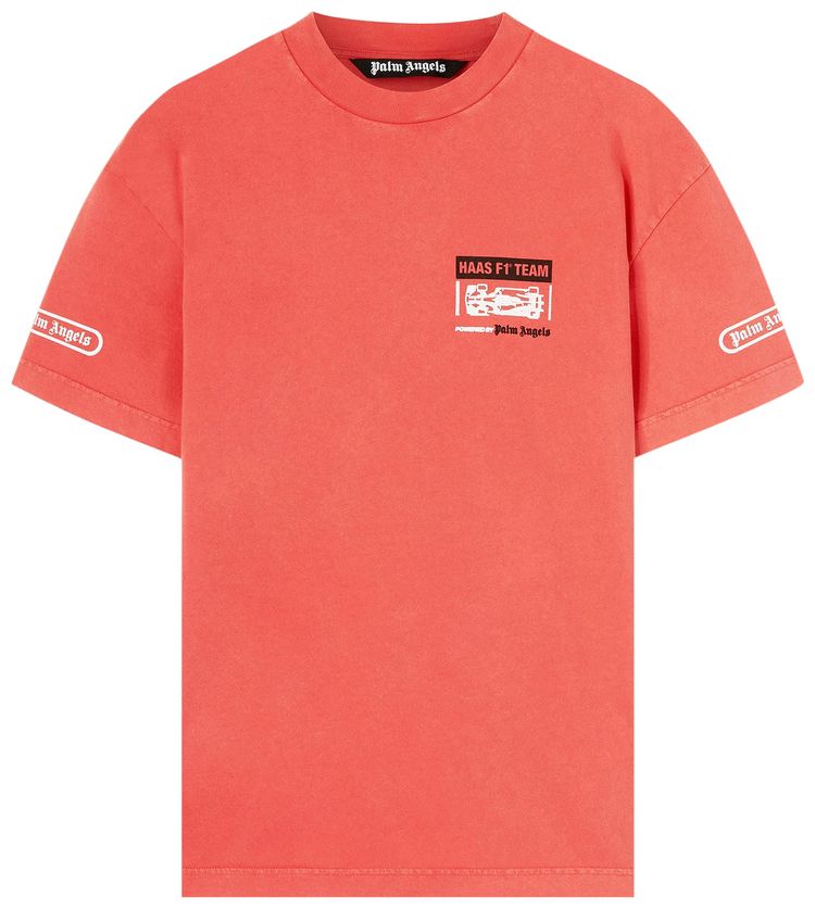 Palm Angels x Haas MoneyGram F1 Team Monza T Shirt RedBlackWhite