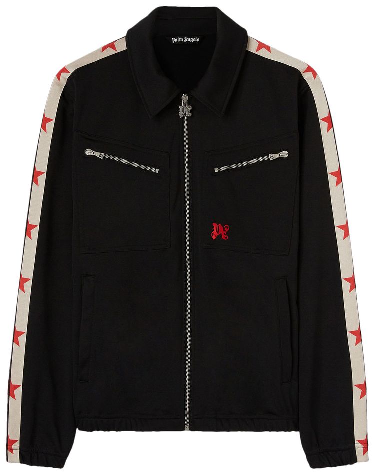 Palm Angels x Haas MoneyGram Track Jacket BlackRedWhite
