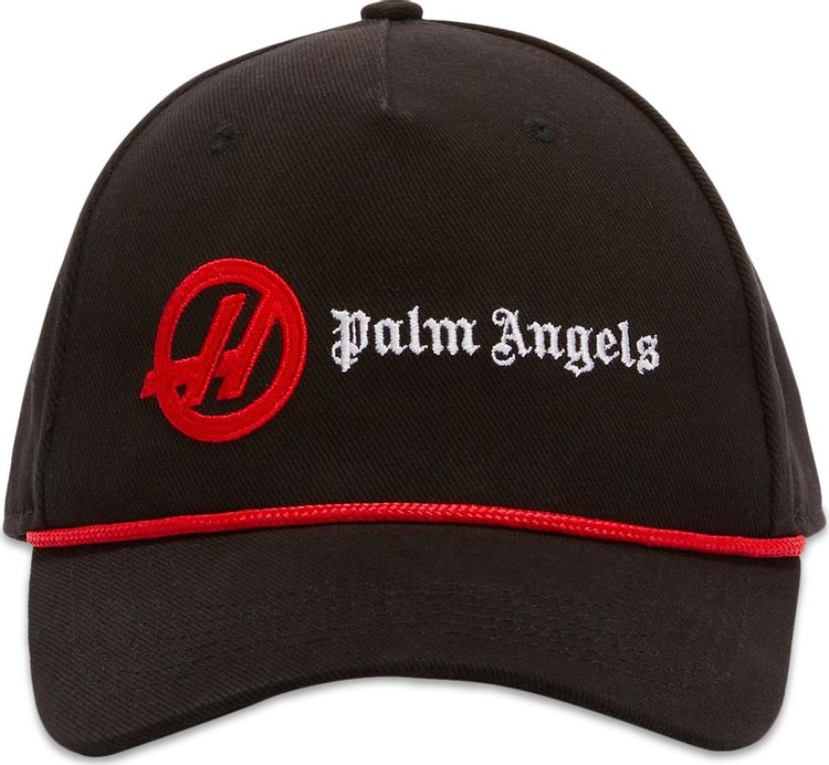 Palm Angels x Haas MoneyGram Baseball Cap 'Black/Red/White'