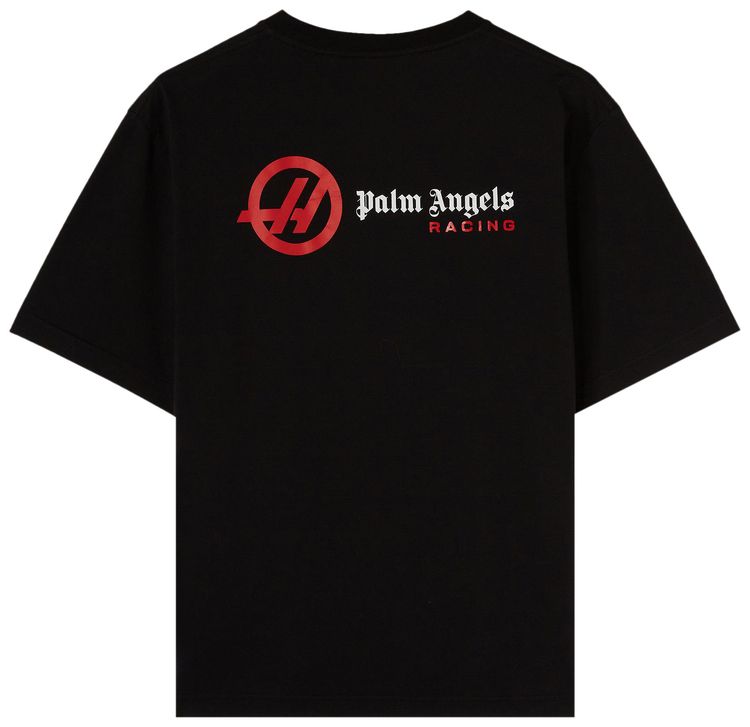 Palm Angels x Haas MoneyGram F1 Team T Shirt BlackRedWhite