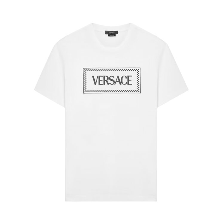 Versace Embroidered Logo Compact T-Shirt 'Optical White'