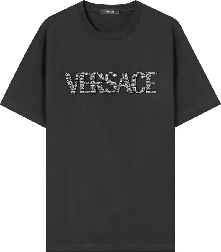 Versace Embroidered Compact T-Shirt 'Black'