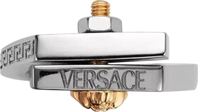 Versace Metal Ring 'Palladium Versace Gold'