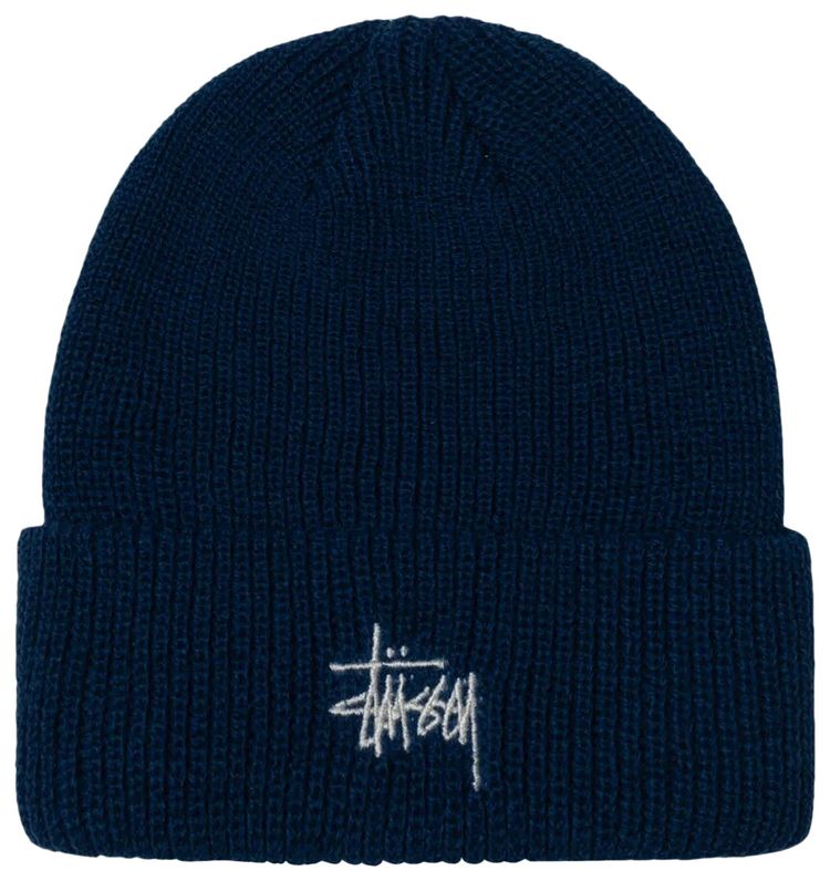Stussy Basic Cuff Beanie Dark Royal