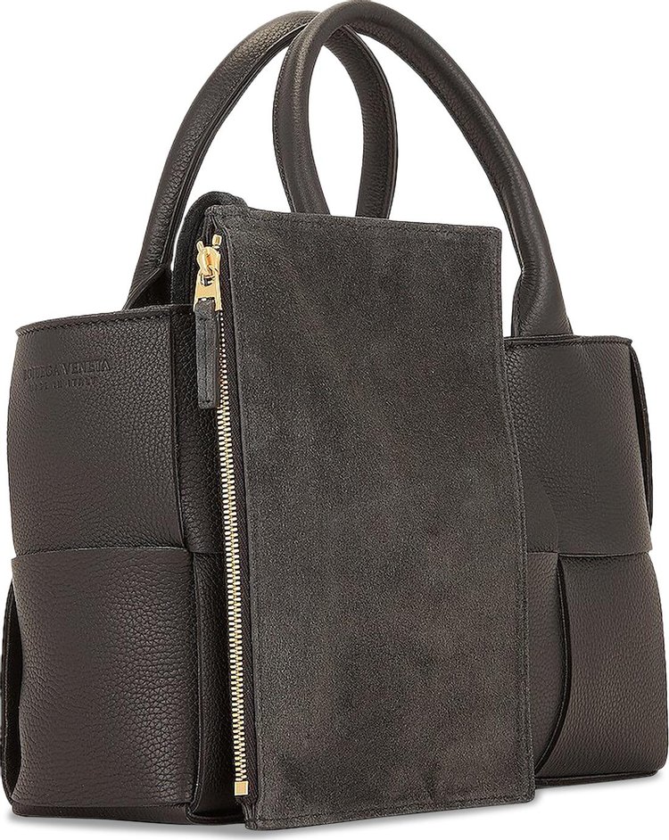 Bottega Veneta Mini Arco Tote Grainy Calf BlackGold