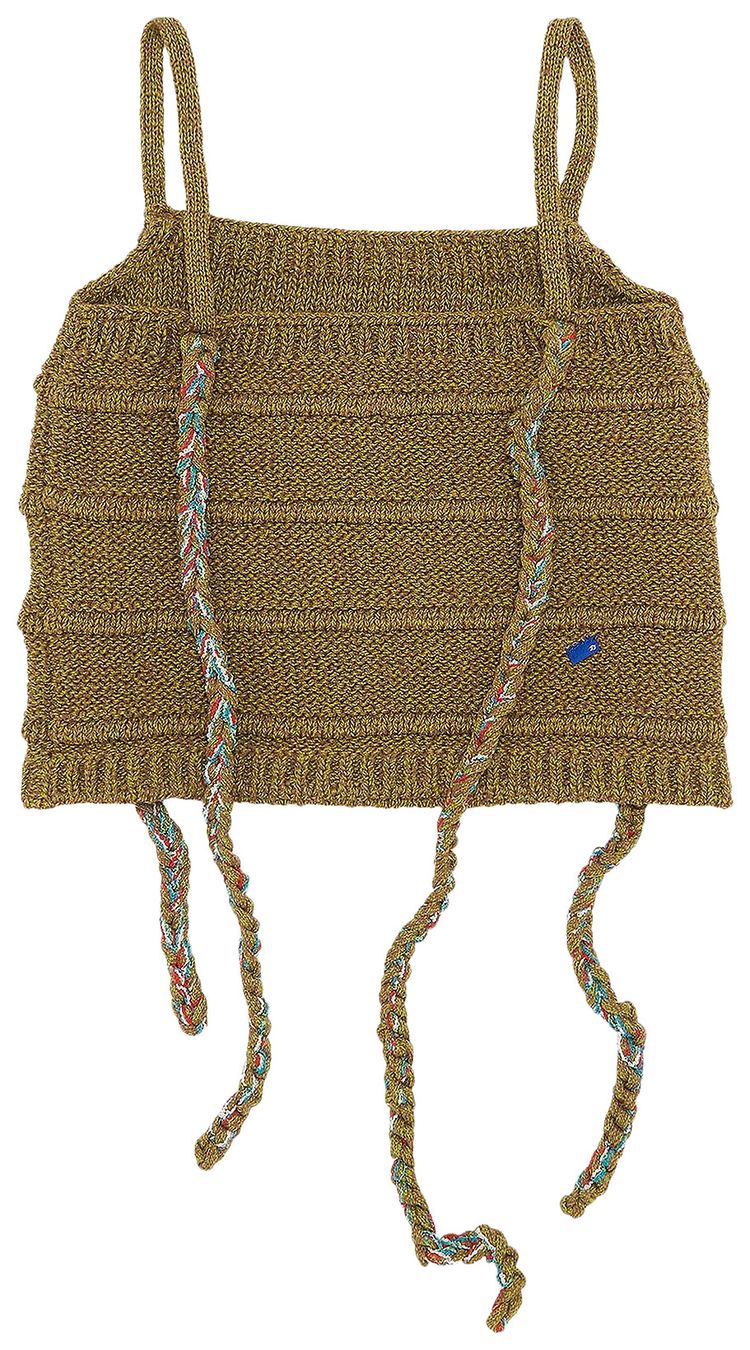 Ader Error Knit Cami Cropped Top MulticolorBrown