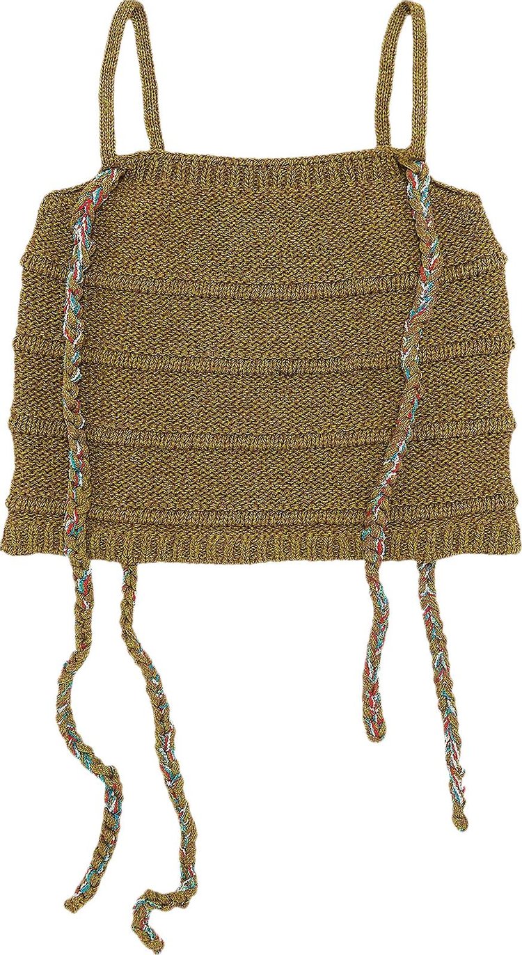 Ader Error Knit Cami Cropped Top 'Multicolor/Brown'