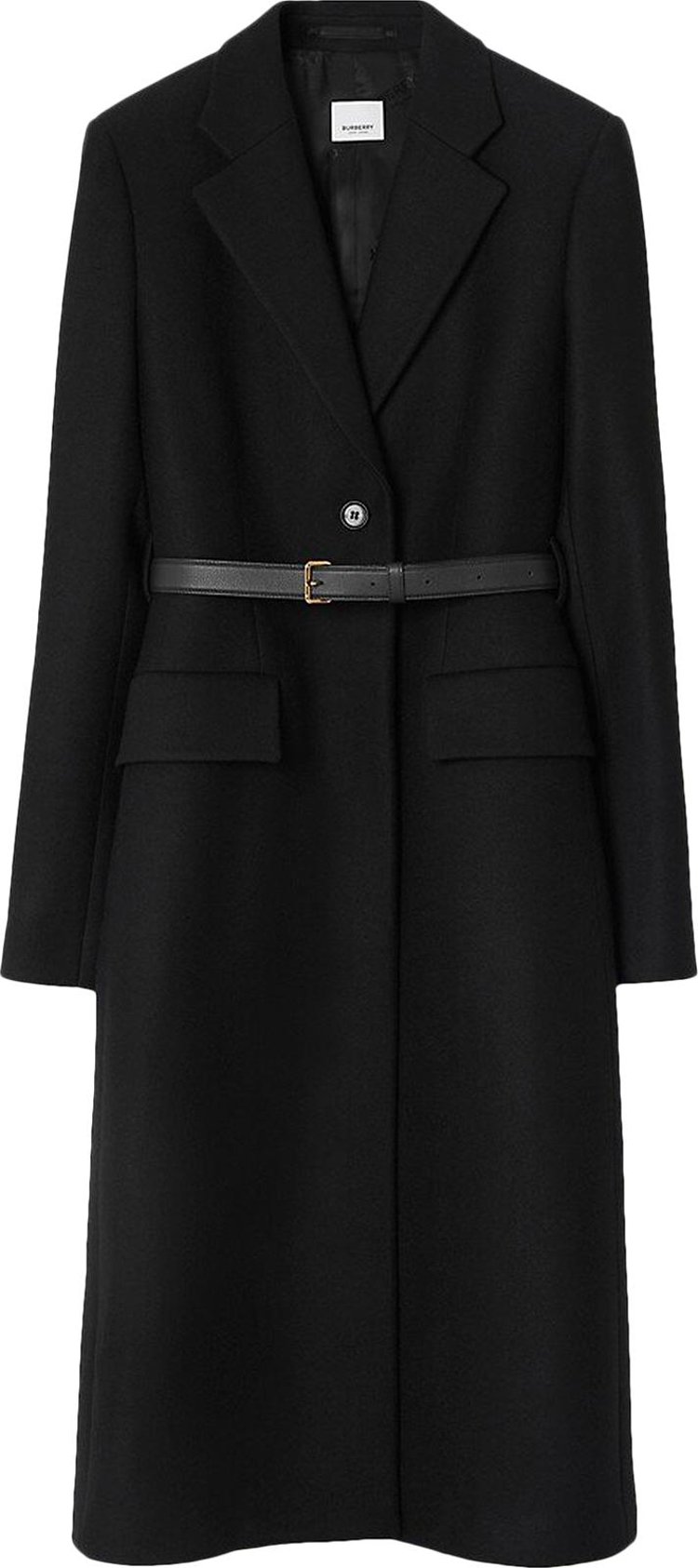 Burberry Belted Wool Coat 'Black'