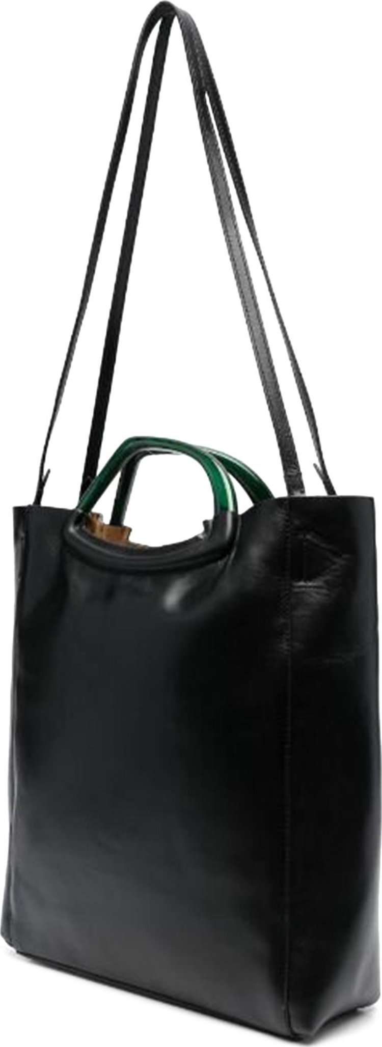 Dries Van Noten Leather Shopper Bag Black