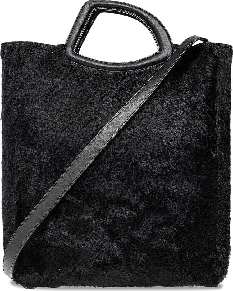 Dries Van Noten Pony Hair Shopper Bag Black