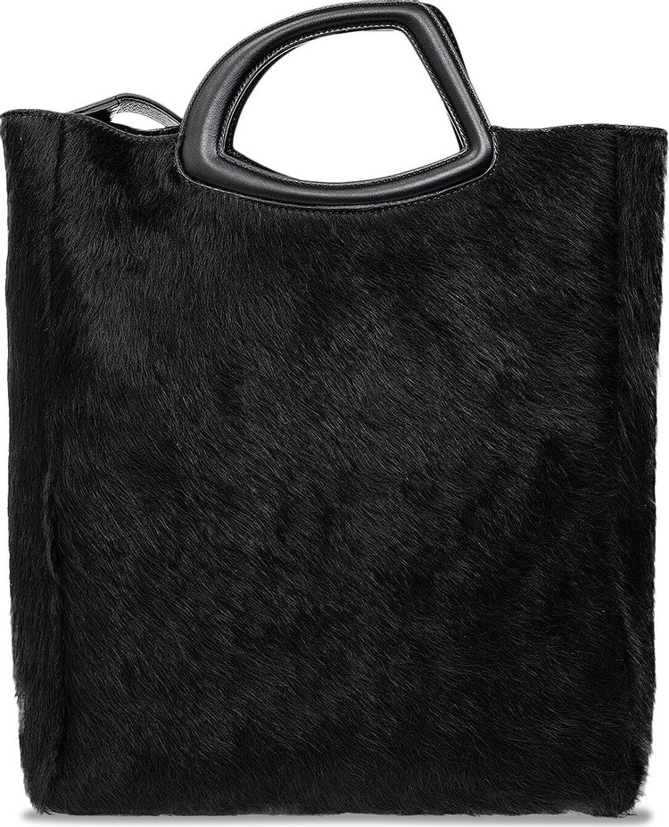 Dries Van Noten Pony Hair Shopper Bag Black