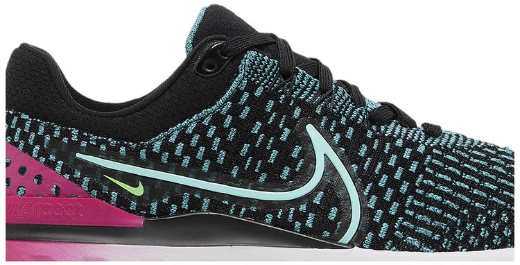 Nike Wmns React Infinity Run Flyknit 3 Black Pink Prime Dynamic Turquoise