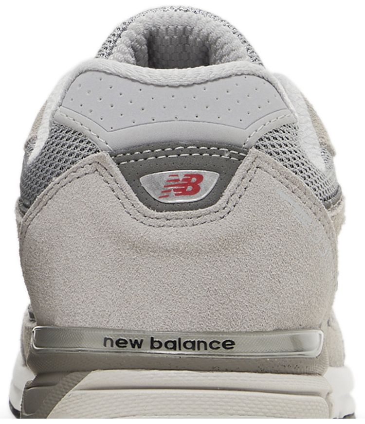 New Balance 990v4 Big Kid Kool Grey Silver Filigree