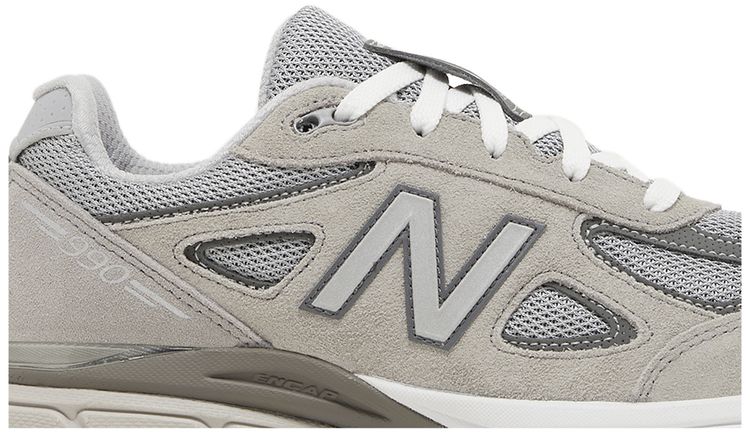 New Balance 990v4 Big Kid Kool Grey Silver Filigree
