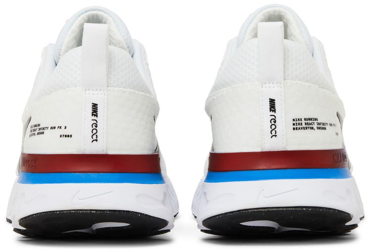 Nike React Infinity Run Flyknit 3 White Photo Blue Red