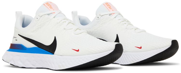 Nike React Infinity Run Flyknit 3 White Photo Blue Red