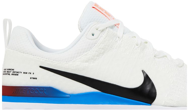 Nike React Infinity Run Flyknit 3 White Photo Blue Red