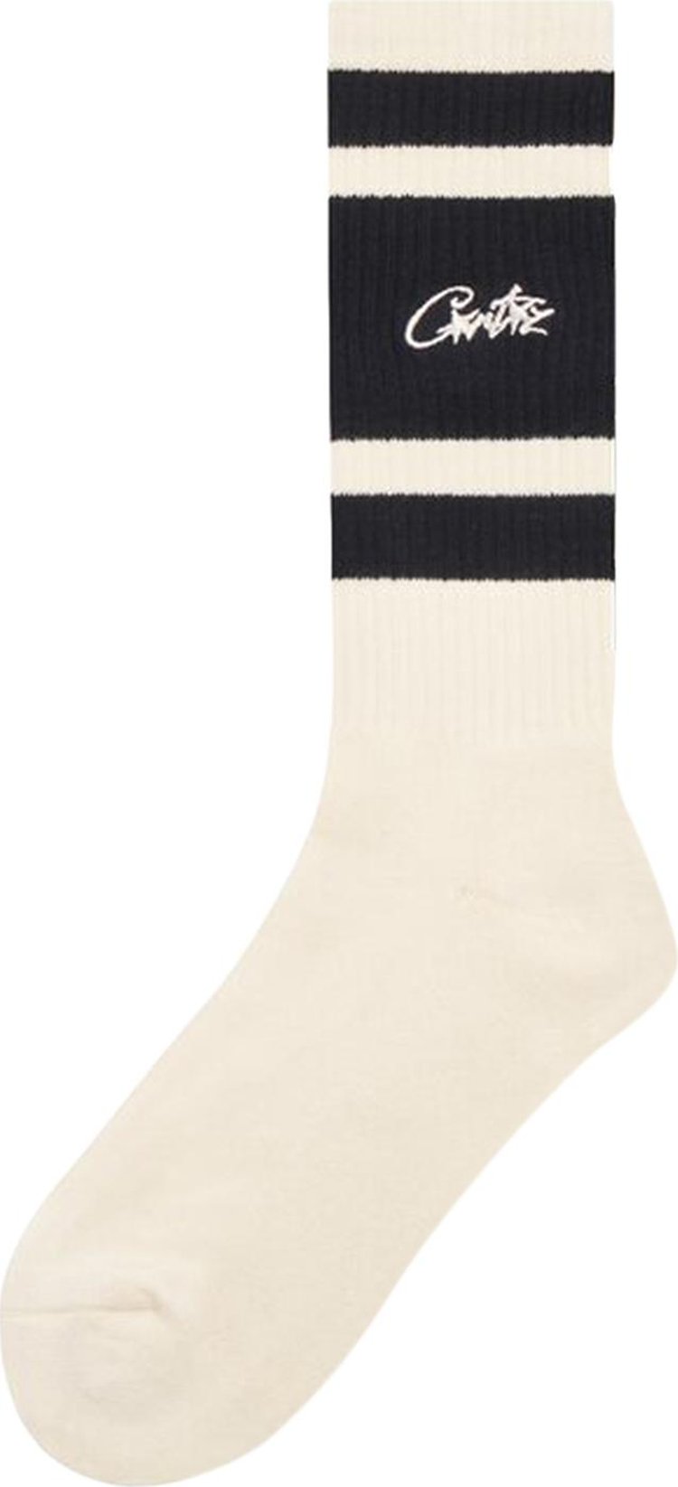 Corteiz Retro Socks 'Cream/Black'