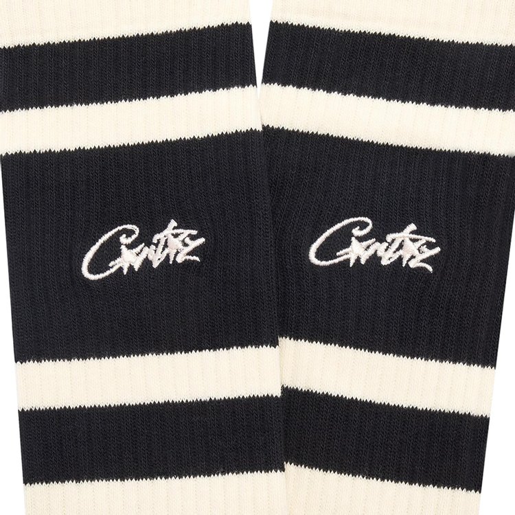 Corteiz Retro Socks CreamBlack