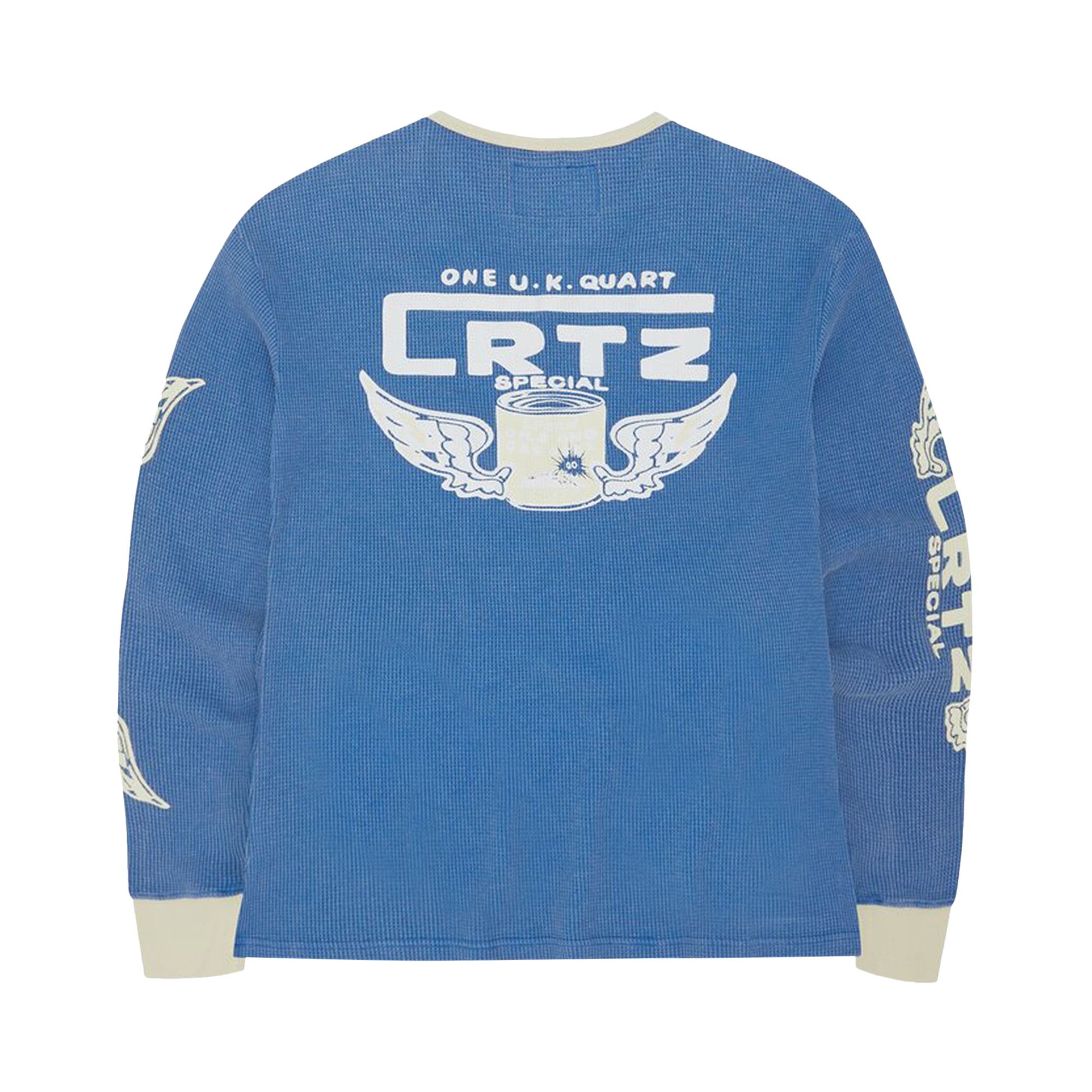 Buy Corteiz Gasolina Waffle Long-Sleeve 'Blue' - 7892
