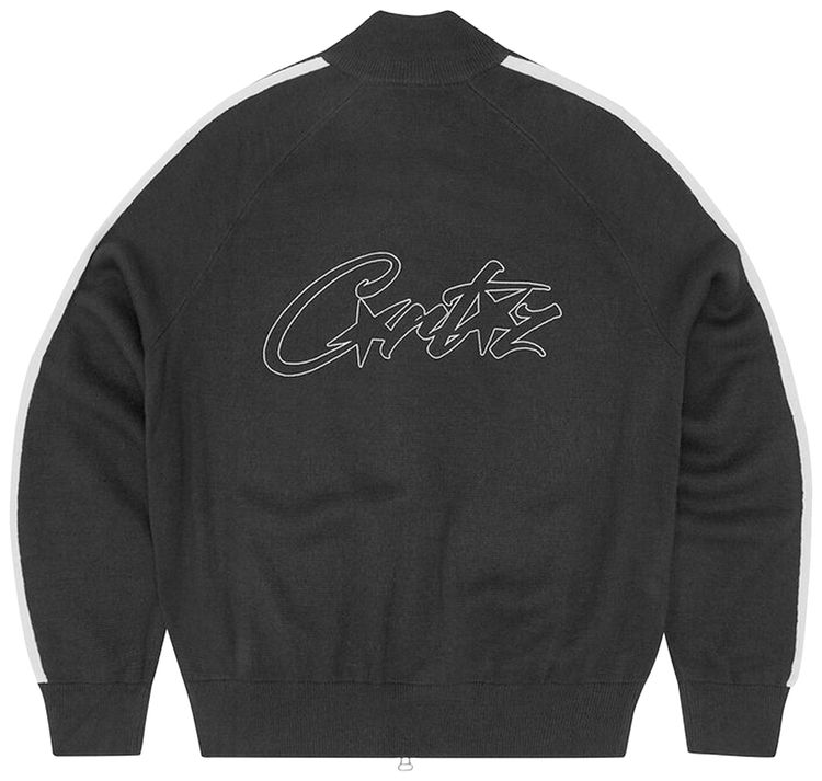 Corteiz Knit Zip Up Fleece Black