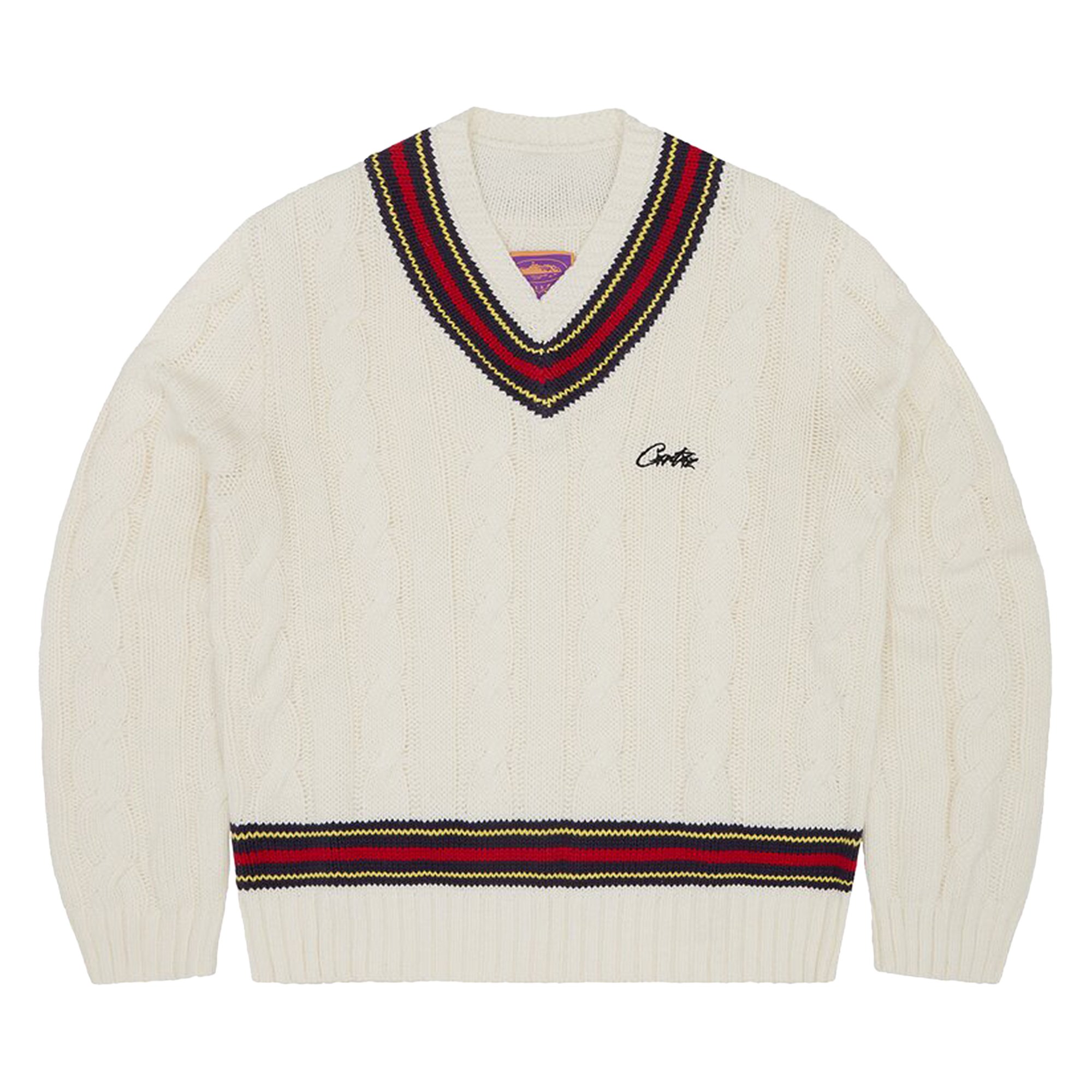 Buy Corteiz Wimbledon Knit Sweater 'White' - 7892 1FW230105WKS