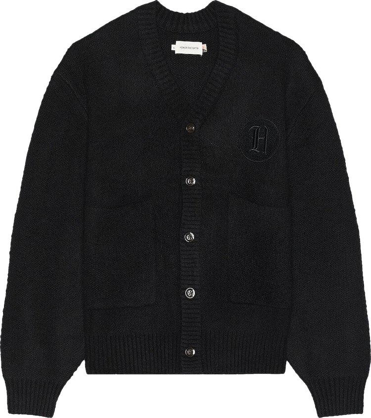 Honor The Gift Stamped Patch Cardigan 'Black'