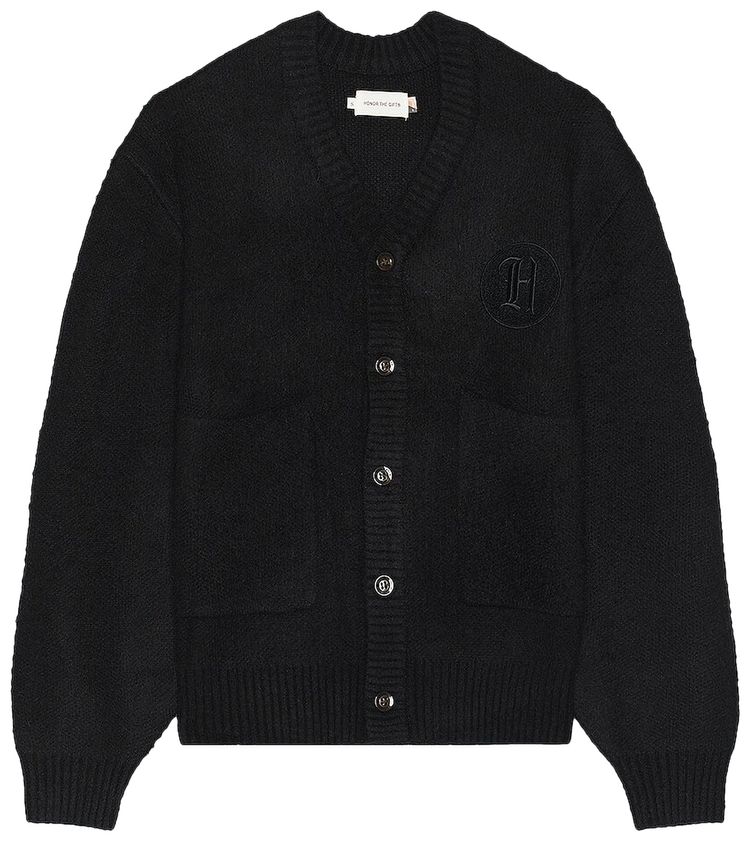 Honor The Gift Stamped Patch Cardigan Black