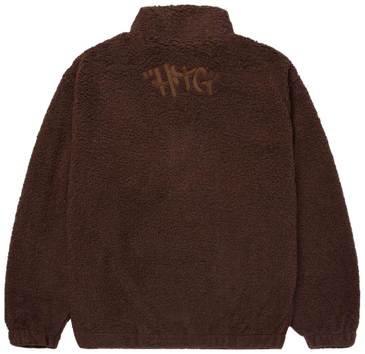 Honor The Gift Script Sherpa Pullover Brown