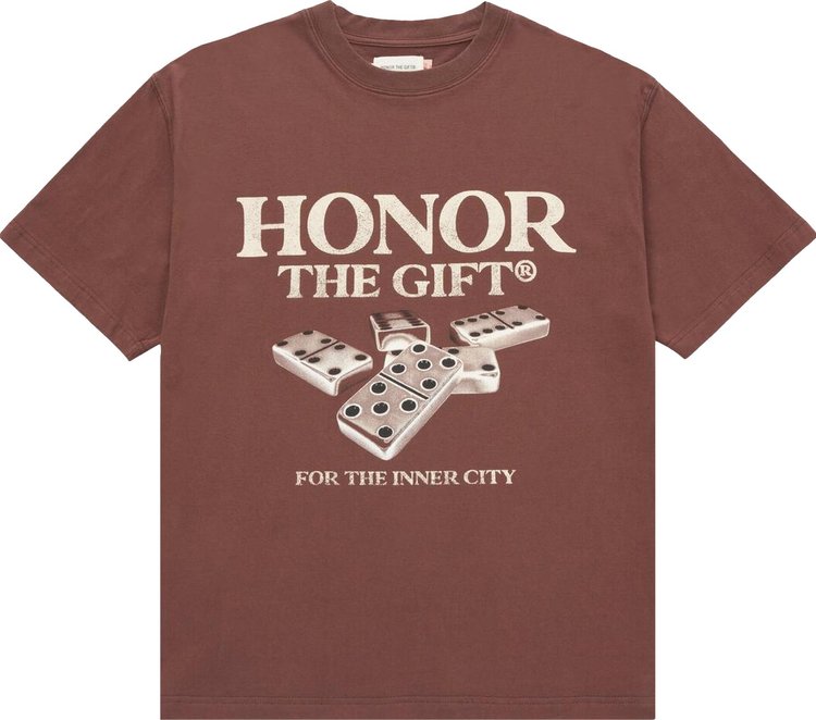 Honor The Gift Dominos Tee 'Brown'
