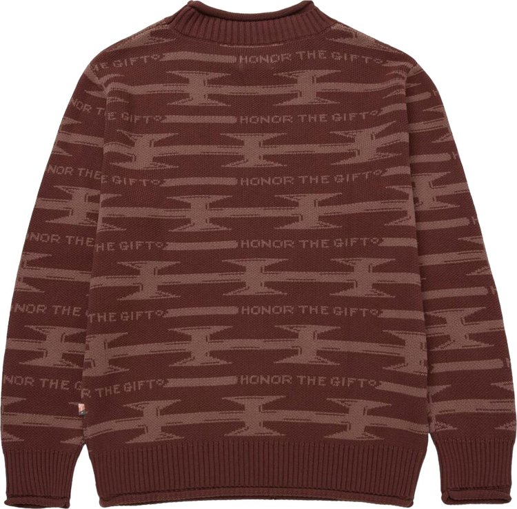 Honor The Gift Wire Knit Sweater Brown