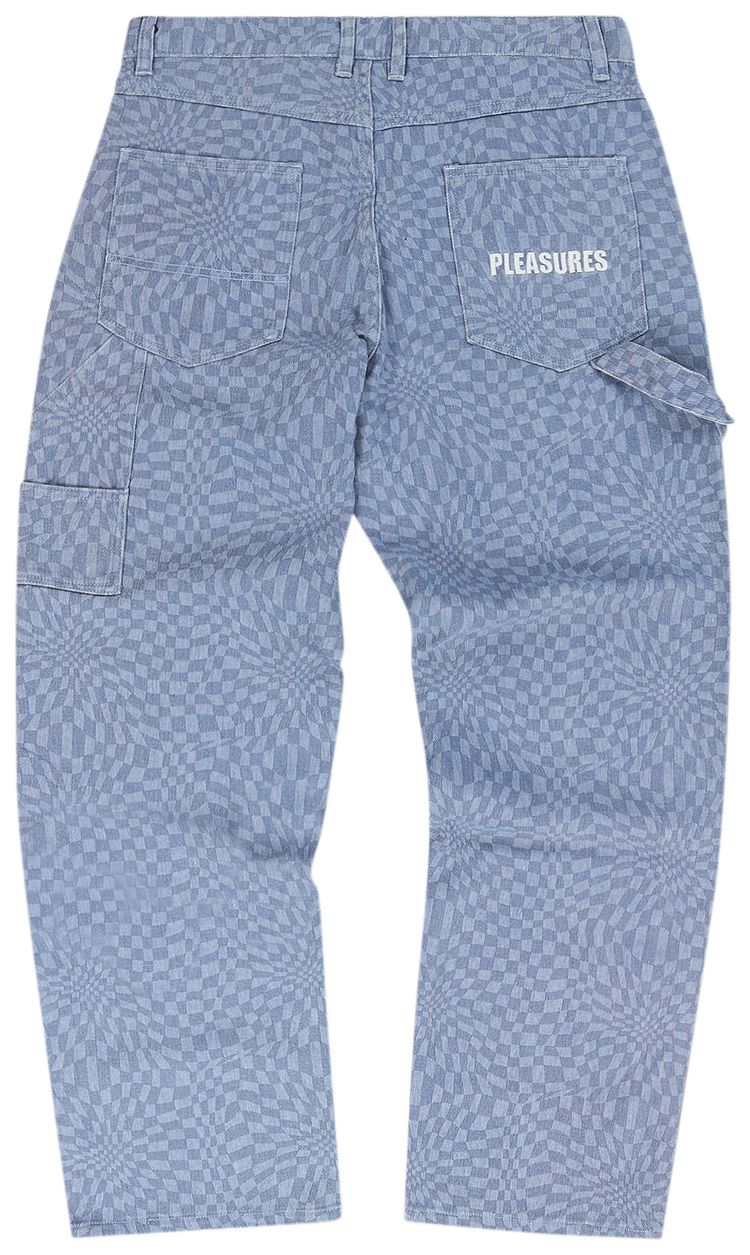 Pleasures Washy Double Knee Work Pants Blue