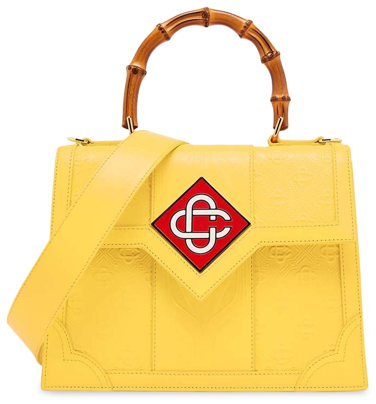 Casablanca Embossed Jeanne Bag Yellow